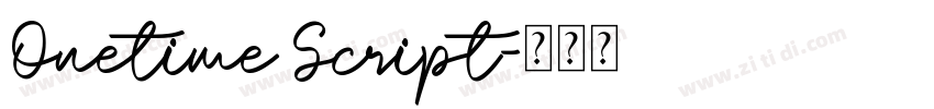 Onetime Script字体转换